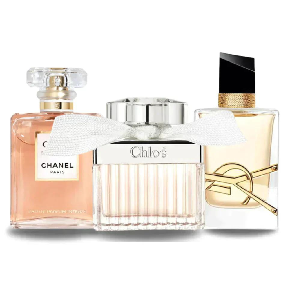 3 Parfums Chanel COCO MADEMOISELLE, Yves Saint Laurent LIBRE et CHLOÉ Eau de Parfum 100ml - Pour femmes